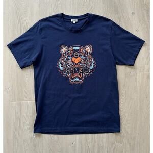 Kenzo Paris Mens Tiger Logo T-Shirt Cotton Fitted